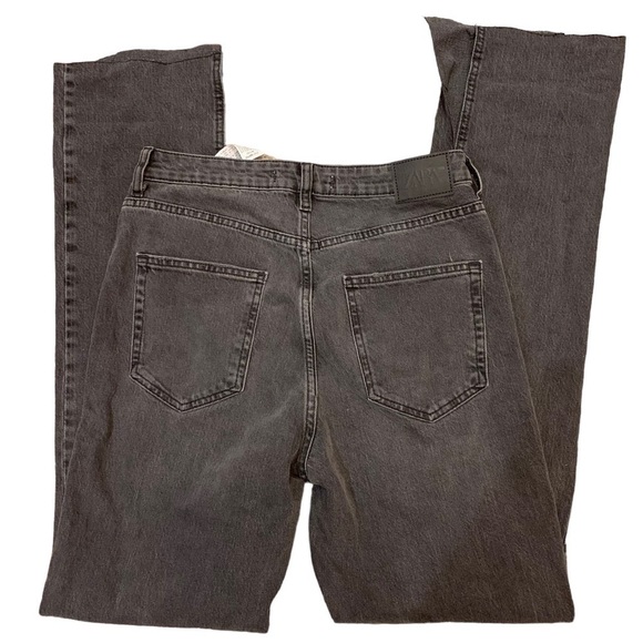 Zara Extra Long High Rise Slim Fit Slit Leg Jeans - Picture 4 of 7